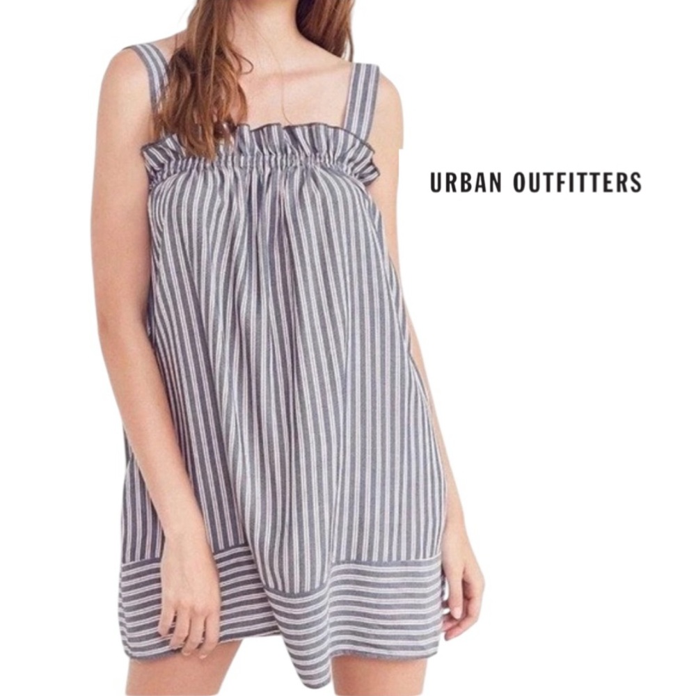 URBAN OUTFITTERS EUC Cooperative Striped Dress Size L Blue Red White